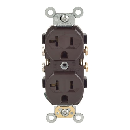 Ezgeneration 20 amp 125 V Duplex Brown Outlet - 5-20R Commerical & Residential Nema EZ1489380